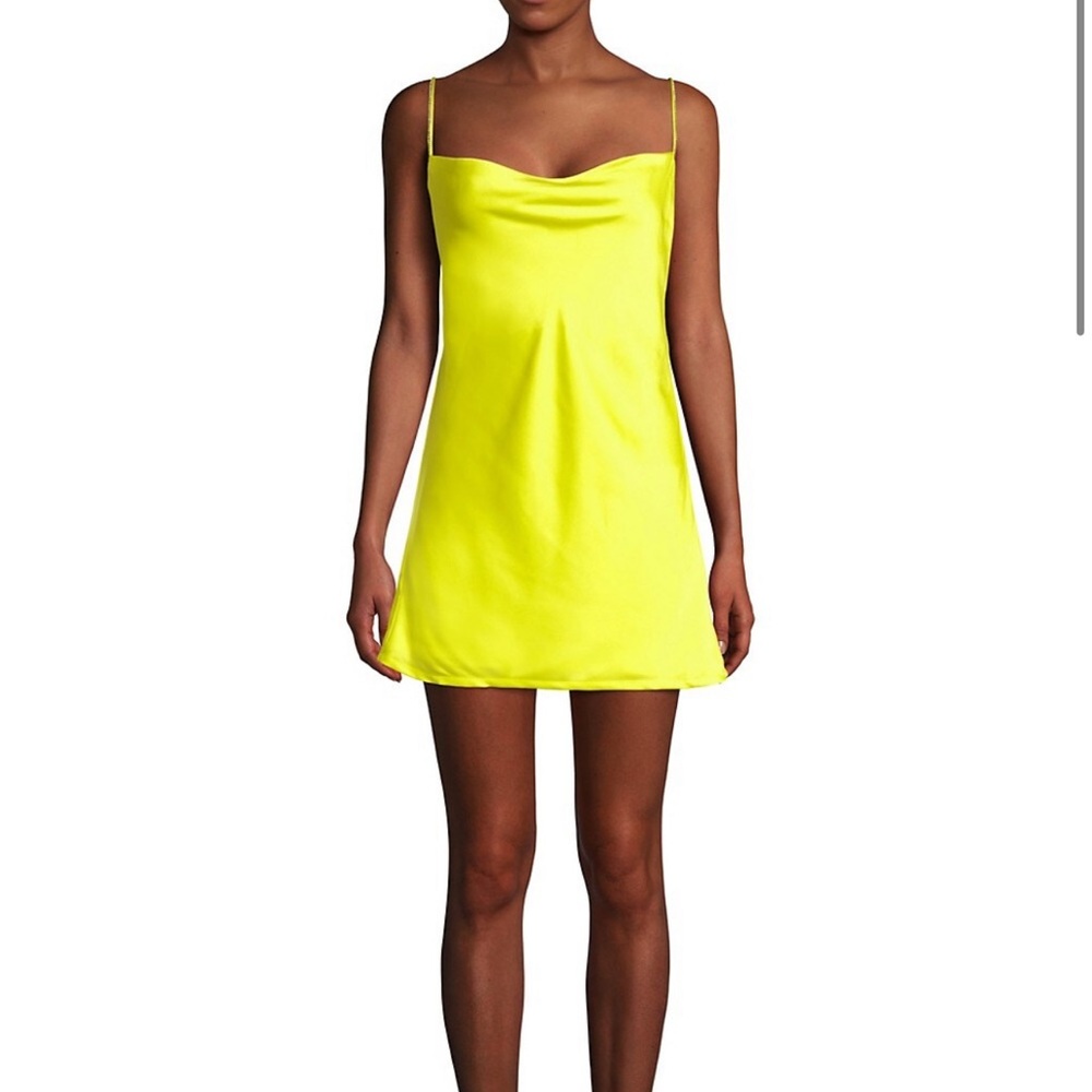 For love and lemons neon lime mini dress